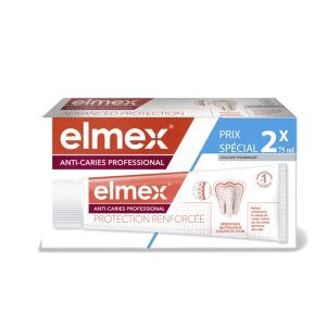 Elmex Anti-caries Professional Dentifrice Prix Spécial 2x75ml - Pharmacie Agnès Praden à Alès
