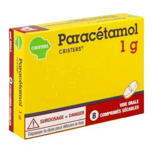 Cristers Paracétamol 1g 8 Comprimés  - Pharmacie Agnès Praden à Alès