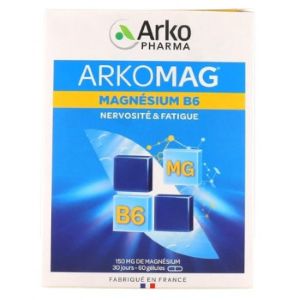 Arkopharma Arkomag Magnésium B6 60 Gélules - Pharmacie Agnès Praden à Alès