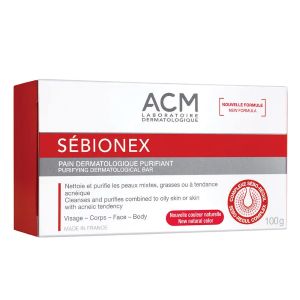Acm Sébionex Pain Dermatologique Purifiant 100g - Pharmacie Agnès Praden à Alès