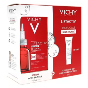 Vichy LiftActiv Specialist B3 Sérum Taches Brunes & Rides 30 ml + UV-Age Daily Fluide SPF50+ 15 ml Offert - Pharmacie Agnès Praden à Alès