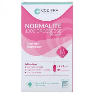 Codifra Normalite 1000 Grossesse x90 Capsules - Pharmacie Agnès Praden à Alès