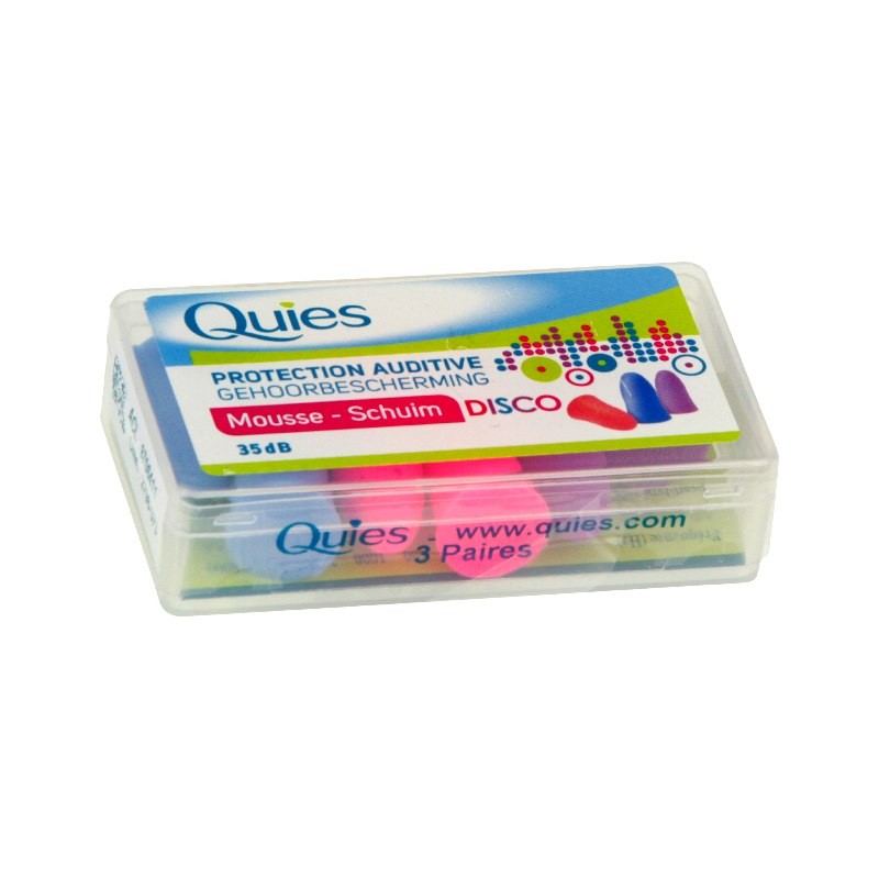 Quies protection auditive mousse disco 3 paires - Pharmacie Agnès Praden à Alès