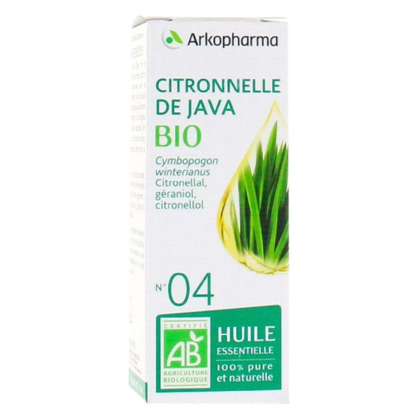 Arkopharma Huile essentielle Citronnelle de Java bio 10 ml - Pharmacie Agnès Praden à Alès