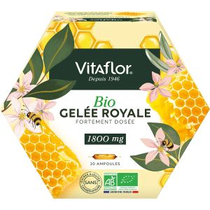 Vitaflor Bio Gelée Royale 1800mg 20 Ampoules - Pharmacie Agnès Praden à Alès