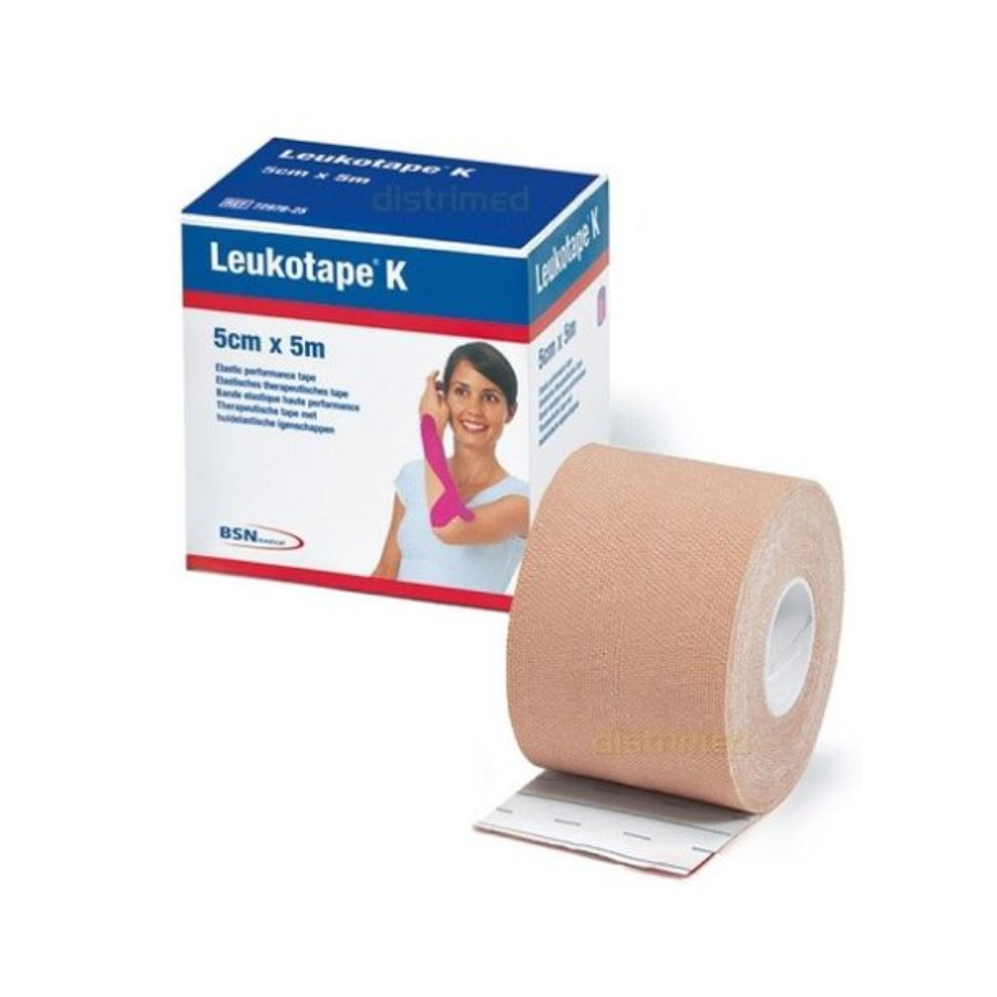 Leukotape K Bande Taping de Kinésiologie 5 cm x 5 m - Couleur Chair - Pharmacie Agnès Praden à Alès