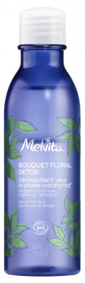 Melvita Bouquet Floral Détox Démaquillant Yeux Bi-Phase Waterproof Bio 100 ml - Pharmacie Agnès Praden à Alès