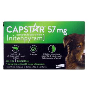 Elanco Capstar 57mg Chien Dès 11kg - Pharmacie Agnès Praden à Alès