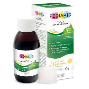 Pediakid Sirop Toux Sèche et Grasse Gout Citron 125ml - Pharmacie Agnès Praden à Alès