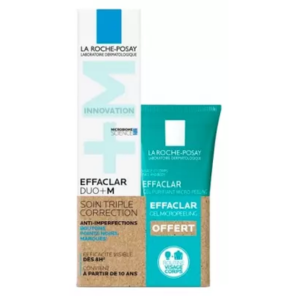 La Roche Posay Effaclar Duo + M Soin 40ml + Effaclar Gel Purifiant Micro-Pelling 50ml Offert - Pharmacie Agnès Praden à Alès