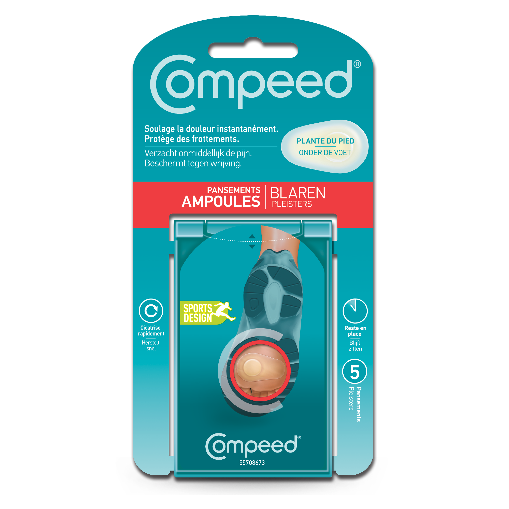 Compeed Ampoules Plante du Pied 5 Pansements - Pharmacie Agnès Praden à Alès