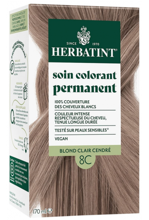 HERBATINT 8C BLOND CL CENDRE - Pharmacie Agnès Praden à Alès