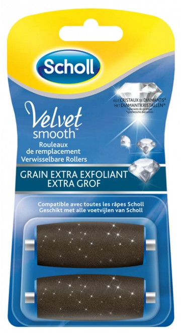Scholl Velvet Smooth Express Pedi Cristaux de Diamants Grain Extra Exfoliant 2 Rouleaux - Pharmacie Agnès Praden à Alès