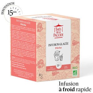 Thés de la Pagode Infusion glacée à la pêche 6 Sachets - Pharmacie Agnès Praden à Alès