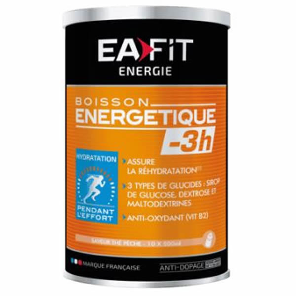 Eafit Énergie Boisson Énergétique -3h 500 g - Saveur : Thé Pêche - Pharmacie Agnès Praden à Alès