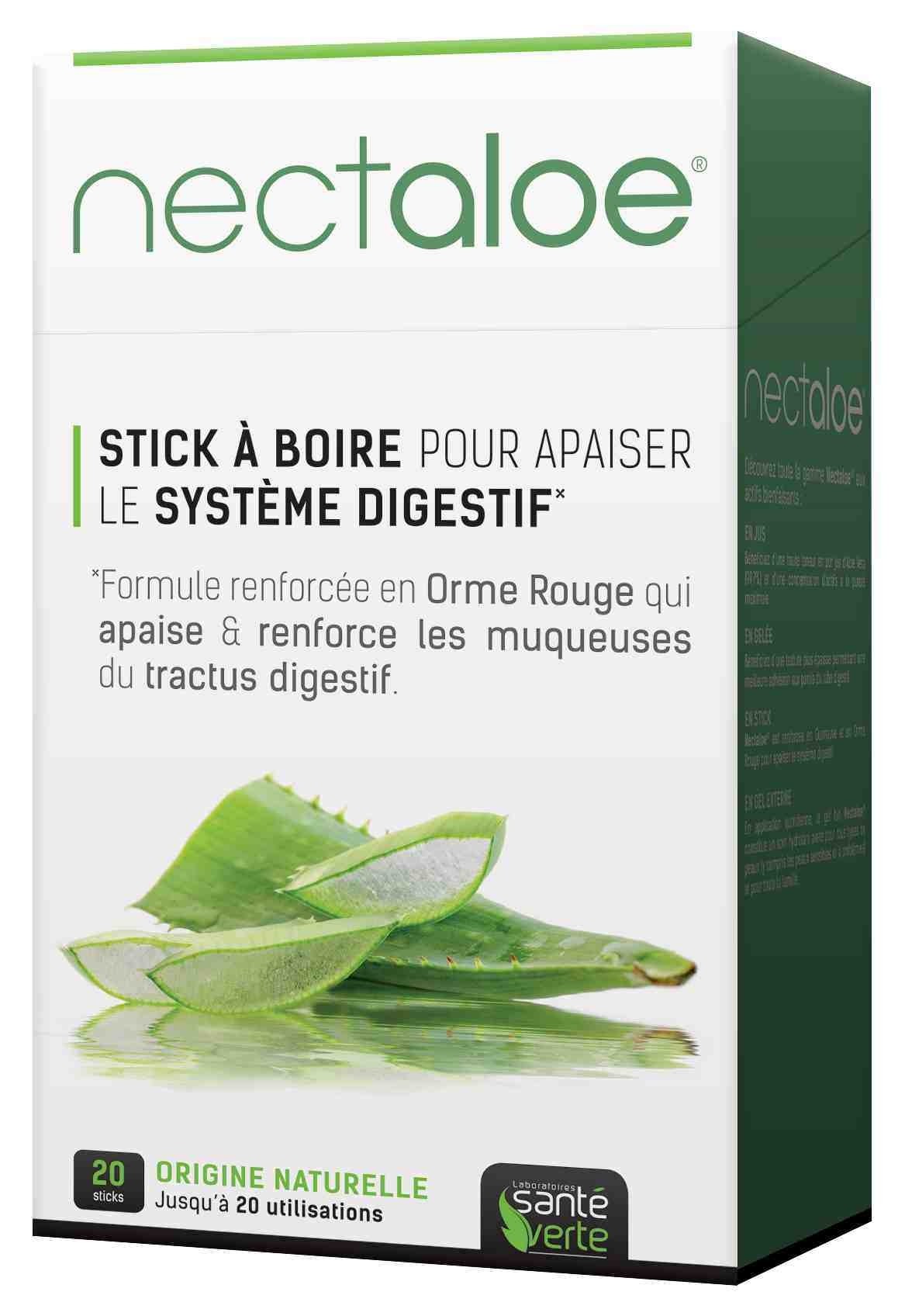 Santé Verte Nectaloé 20 Sticks - Pharmacie Agnès Praden à Alès