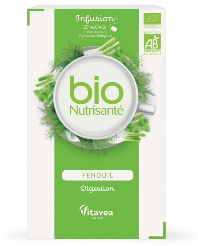 Nutrisanté Infusion Bio Fenouil 20 Sachets - Pharmacie Agnès Praden à Alès
