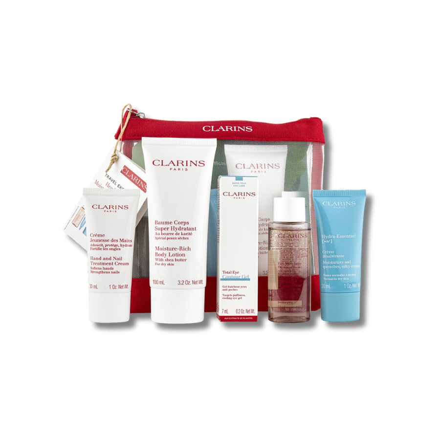Clarins Trousse de Voyage "De La Tête Aux Pieds"  - Pharmacie Agnès Praden à Alès