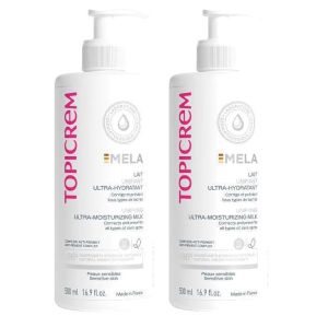 Topicrem Mela Lait Unifiant Ultra-Hydratant Peaux Sensibles 2x500ml - Pharmacie Agnès Praden à Alès