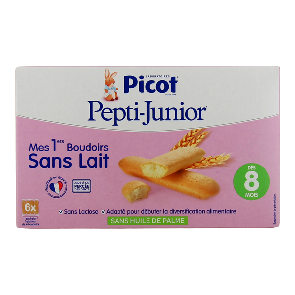 Picot Pepti-Junior Mes 1ers Boudoirs Sans Lait dès 8 mois 6 sachets - Pharmacie Agnès Praden à Alès