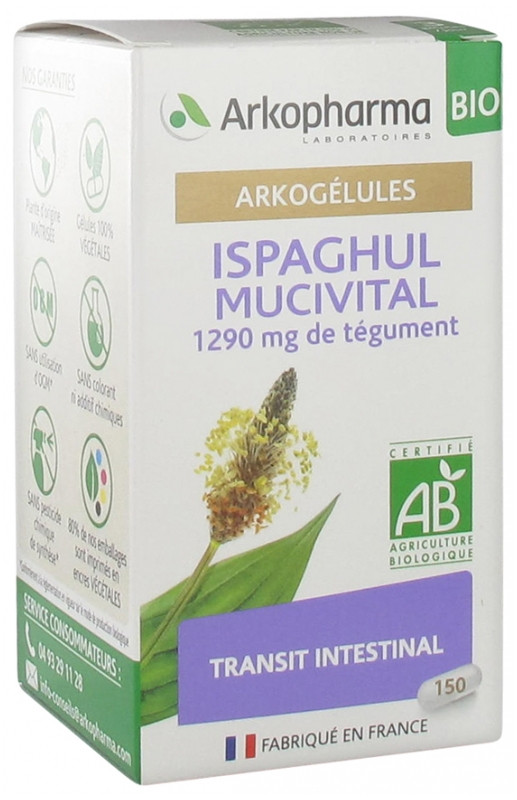 Arkopharma Arkogélules Ispaghul Mucivital Bio 150 Gélules - Pharmacie Agnès Praden à Alès
