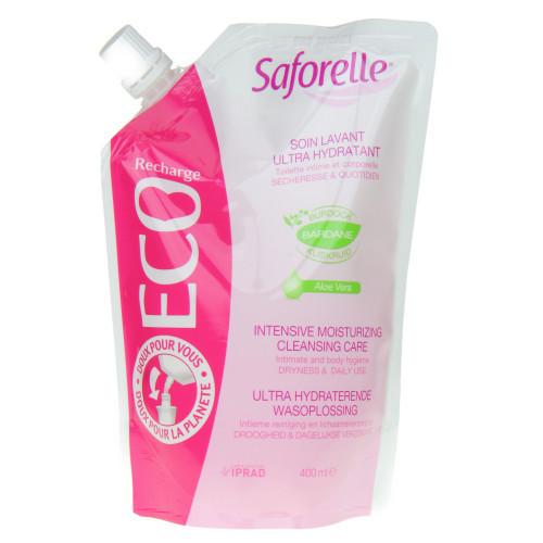 Saforelle soin lavant ultra hyd eco 400ml - Pharmacie Agnès Praden à Alès
