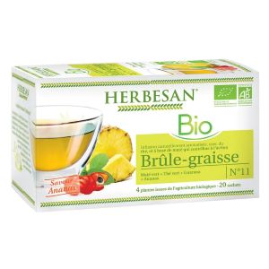 Super Diet Herbesan Infusion Maté Vert Brule Graisse Bio Saveur Ananas 20 Sachets - Pharmacie Agnès Praden à Alès