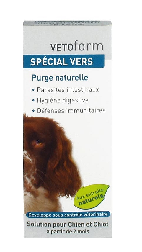 Vetoform Spécial Vers Solution pour Chien et Chiot 50ml - Pharmacie Agnès Praden à Alès