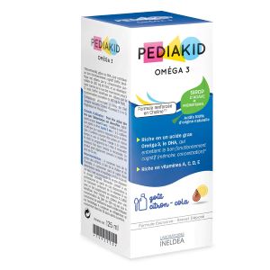Ineldea Pediakid Omega 3 Sirop Gout Citron Cola 125 ml - Pharmacie Agnès Praden à Alès