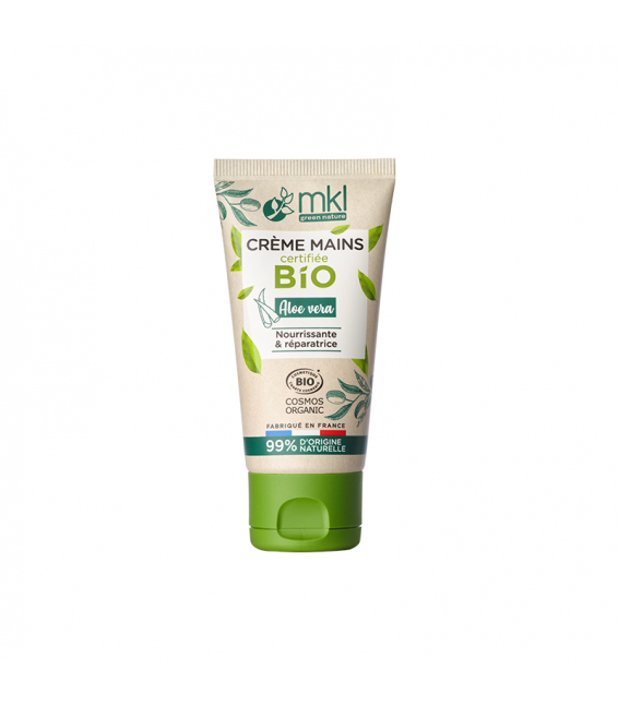 MKL Crème mains Bio Aloe vera 50 ml - Pharmacie Agnès Praden à Alès