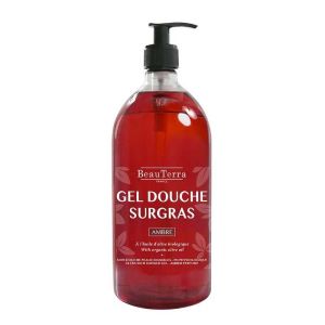BeauTerra Gel Douche Surgras Ambre 1 L - Pharmacie Agnès Praden à Alès