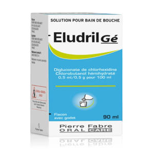 Eludril 0,5ml / 0,5g pour 100ml Solution pour Bain De Bouche 90ml - Pharmacie Agnès Praden à Alès