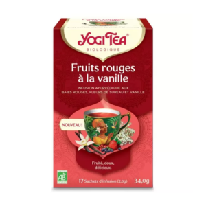 Yogi Tea Infusion Fruits Rouges à La Vanille 34G - Pharmacie Agnès Praden à Alès