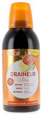 Milical Draineur Ultra Goût Agrumes 500ml - Pharmacie Agnès Praden à Alès