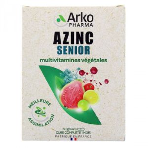 Arkopharma Azinc Senior Multivitamines Végétales 60 Gélules - Pharmacie Agnès Praden à Alès