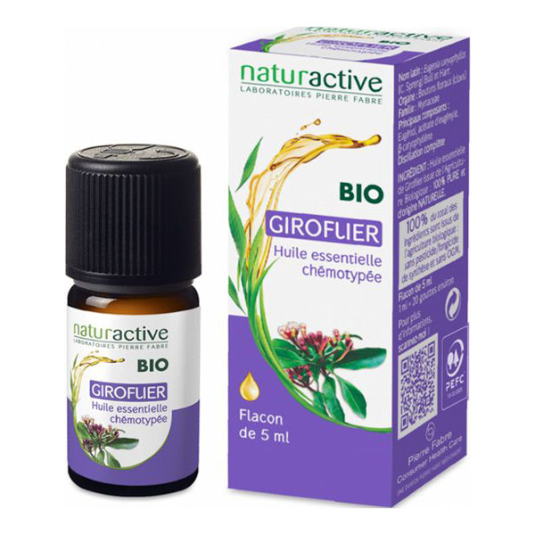 Naturactive giroflier huile essentielle bio 5ml - Pharmacie Agnès Praden à Alès