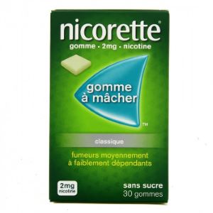 Johnson & Johnson Nicorette 2mg Classique x30 Gommes - Pharmacie Agnès Praden à Alès
