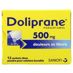 Sanofi Doliprane 500 mg 12 Sachets - Pharmacie Agnès Praden à Alès