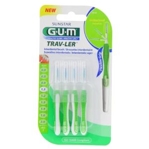 Sunstar Gum Proxabrush Trav-ler Brossette Interdentaire 1,1 mm 4 Brossettes - Pharmacie Agnès Praden à Alès