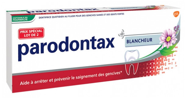 Parodontax Dentifrice Blancheur 2 x 75 ml - Pharmacie Agnès Praden à Alès