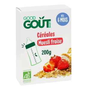 Good Gout Céréales en Poudre Muesli Fraise Dès 8 mois 220g - Pharmacie Agnès Praden à Alès