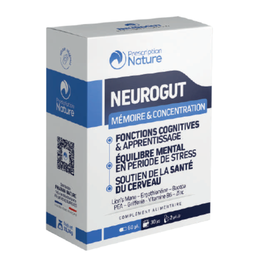 Prescrition Nature NEUROGUT 60 Gélules  - Pharmacie Agnès Praden à Alès