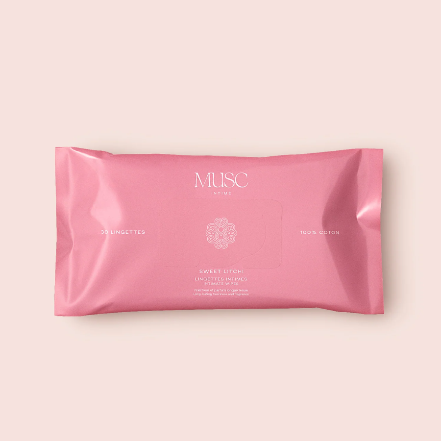 Musc Intime Lingettes Intimes Sweet Litchi 30 Unités - Pharmacie Agnès Praden à Alès