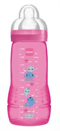 MAM Biberon Easy Active deep ocean rose 330 ml - Pharmacie Agnès Praden à Alès
