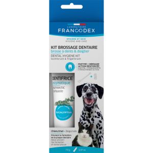 Francodex Kit Brossage Dentaire Pour Chiens Et Chats 70 G - Pharmacie Agnès Praden à Alès