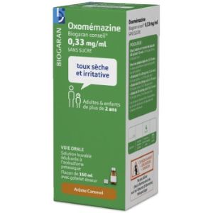 Biogaran Oxomémazine Sans Sucre 150ml  - Pharmacie Agnès Praden à Alès