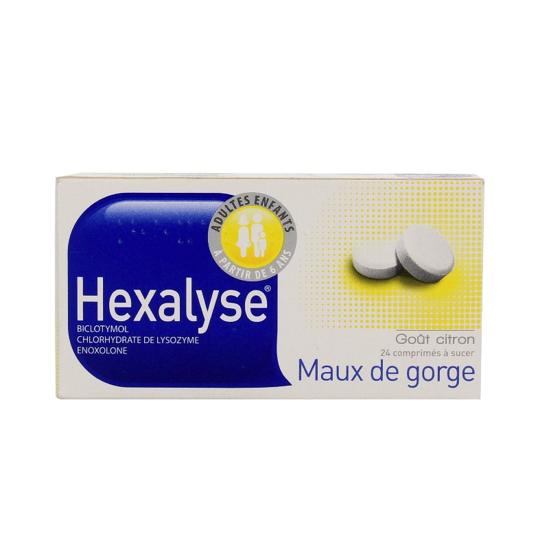 Hexalyse Maux de Gorge 24 Comprimés à sucer - Pharmacie Agnès Praden à Alès