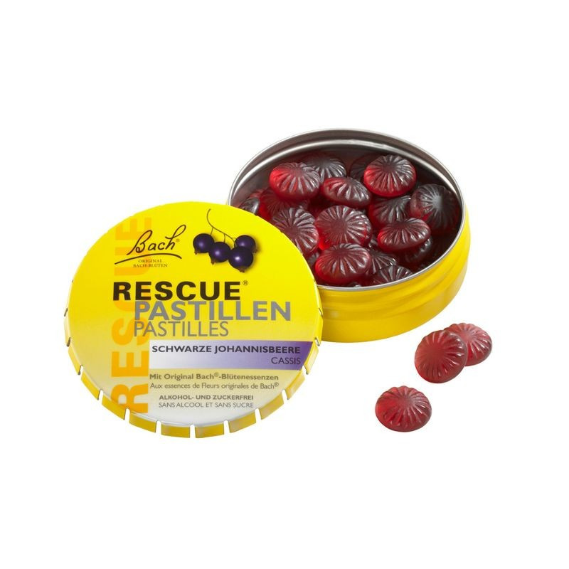 Fleur de Bach Rescue Pastilles Cassis 50g - Pharmacie Agnès Praden à Alès