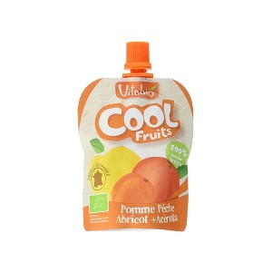Vitabio Cool Fruits Pomme Pêche Abricot + Acérola 90g - Pharmacie Agnès Praden à Alès