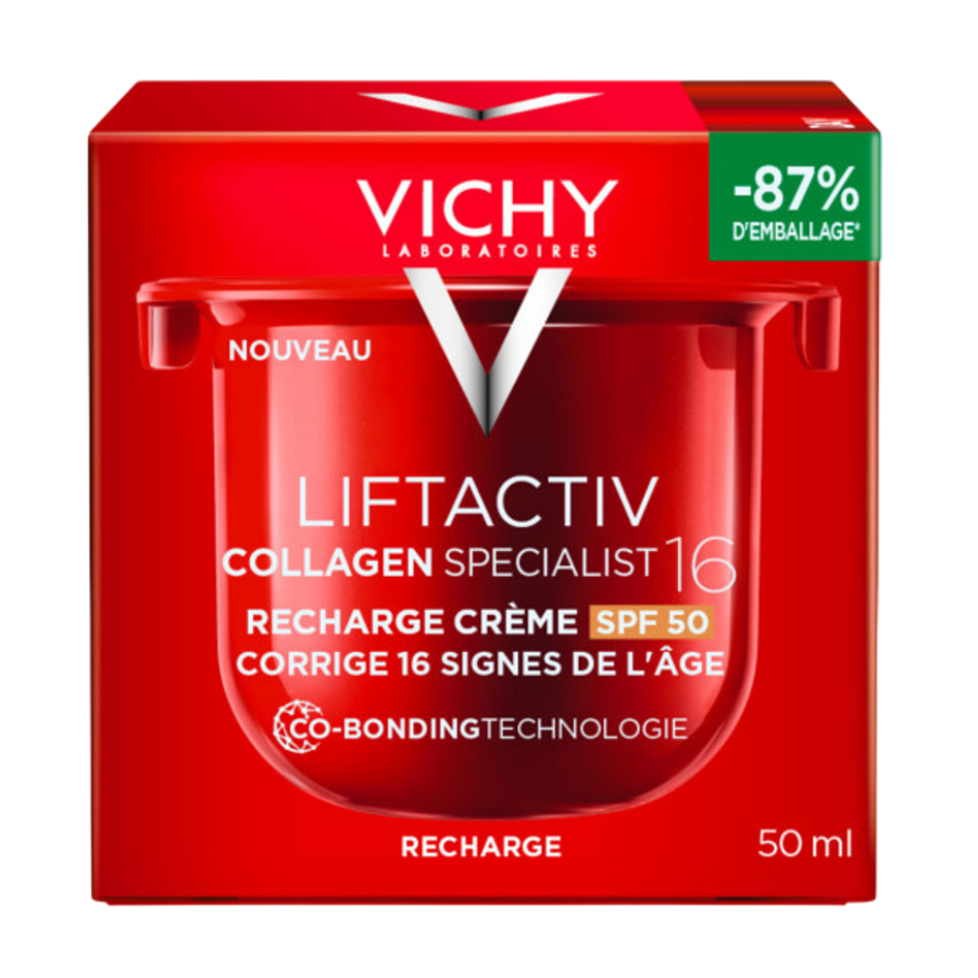 Vichy Liftactiv Collagen Specialist 16 Crème de Jour Spf 50 Recharge 50ml - Pharmacie Agnès Praden à Alès